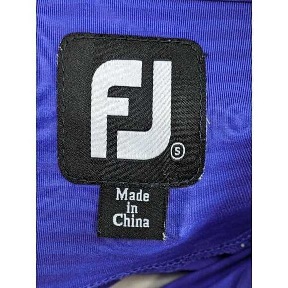 FootJoy Golf Polo Shirt  Men's Small Purple Stripe Whitefish Lake FJ Performance - Picture 3 of 11